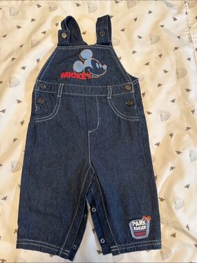 Disney Navy Blue Denim Mickey Overalls